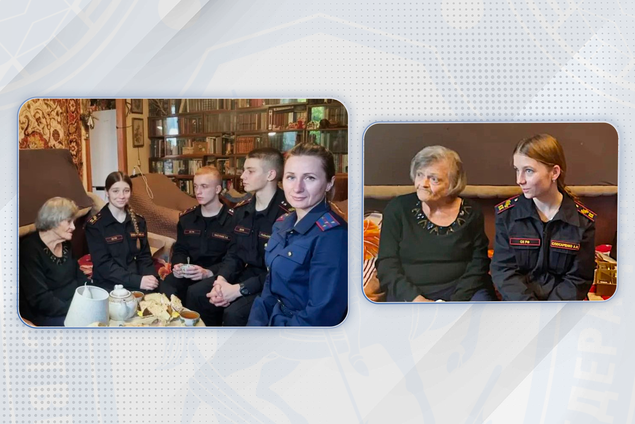 Севастопольские кадеты СК России поздравили дошкольников и ветерана педагогического труда с Днём Победы